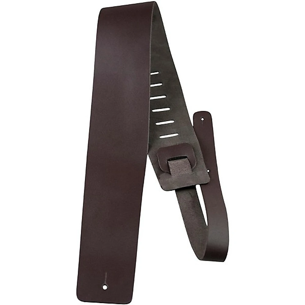 Perri's 3.5" Basic Leather Guitar Strap Brown 39 to 58 in.