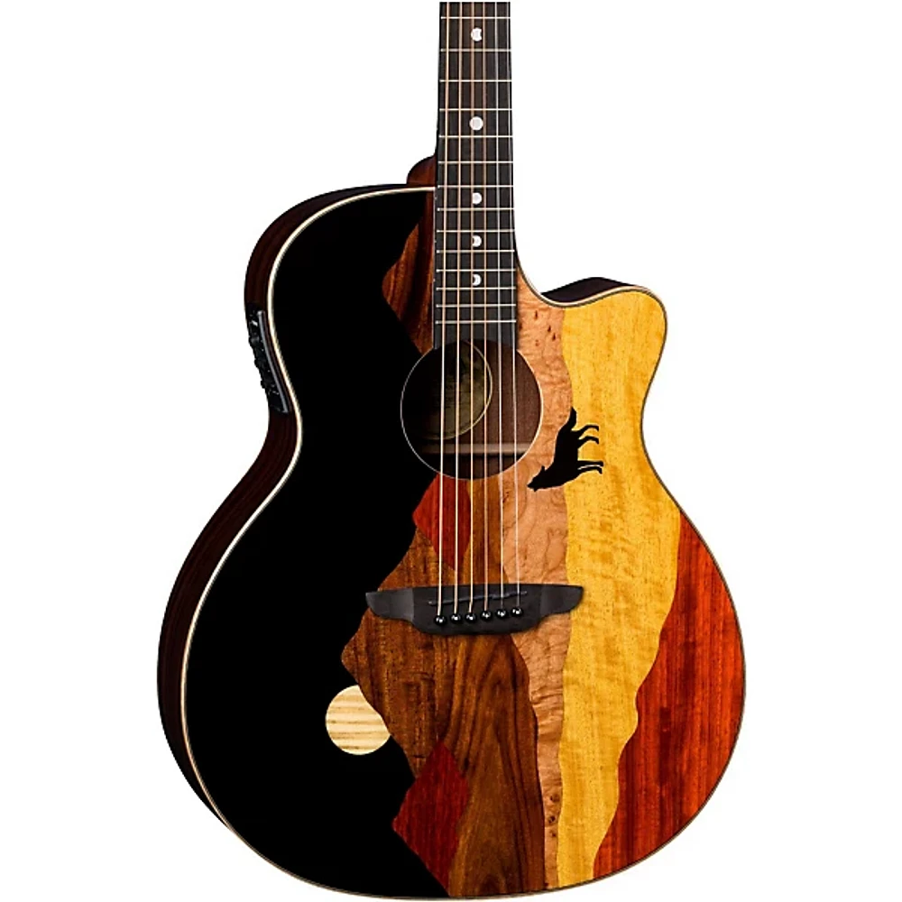 Luna Vista Wolf Acoustic-Electric Guitar Natural