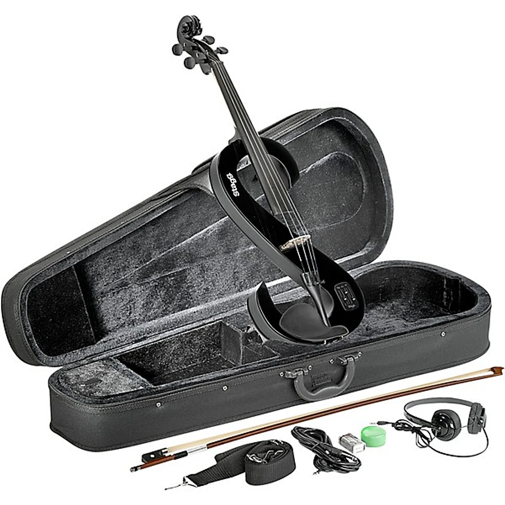 Stagg EVA 44 Series Electric Viola Outfit Black