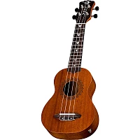 Luna Vintage Mahogany Soprano Acoustic-Electric Ukulele Satin Natural