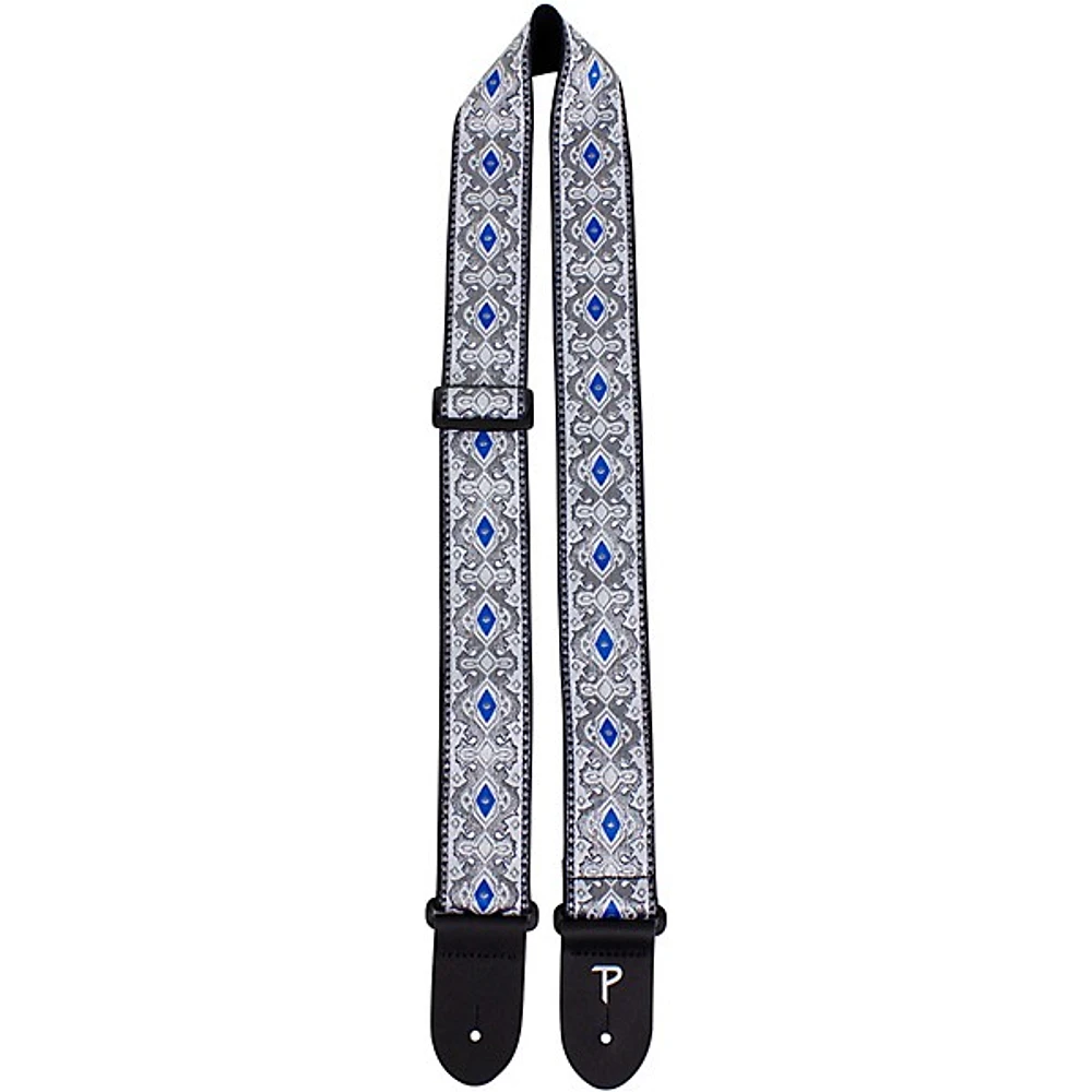 Perri's Jacquard Guitar Strap Royal Silver 2 in.