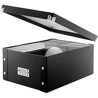 Vaultz Snap-N-Store CD Doublewide Storage Box Black