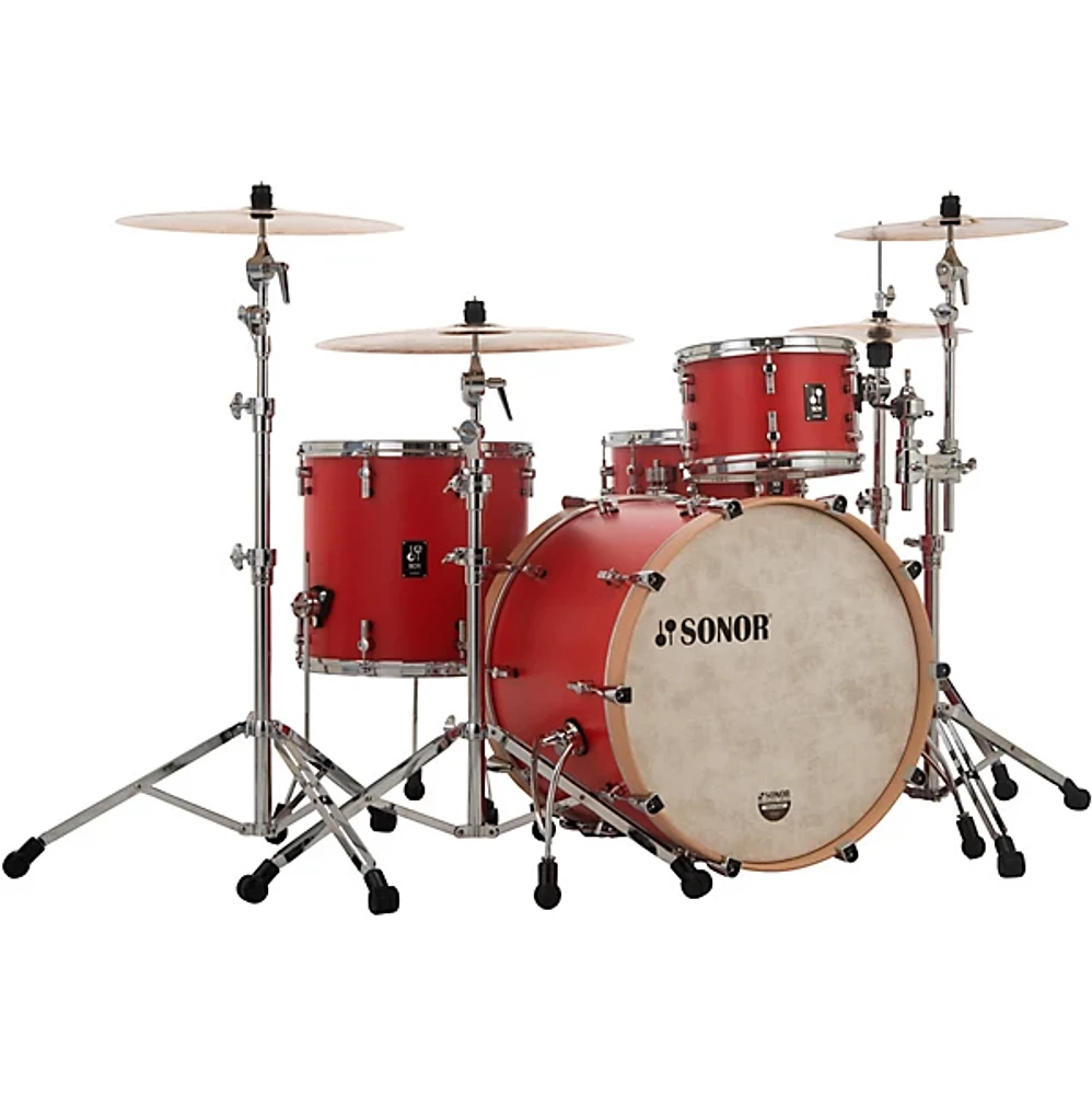 SONOR SQ1 3-Piece Shell Pack With 22" Bass Drum Hot Rod Red