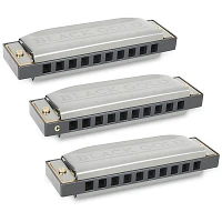 Silver Creek Black Gold Harmonica 3 Pack - Keys A,C and G