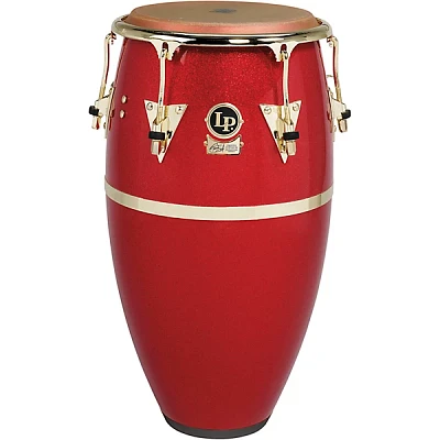 LP Galaxy Fiberglass Fausto Cuevas III Signature Conga, Arena Red with Gold Hardware 12.50 in.