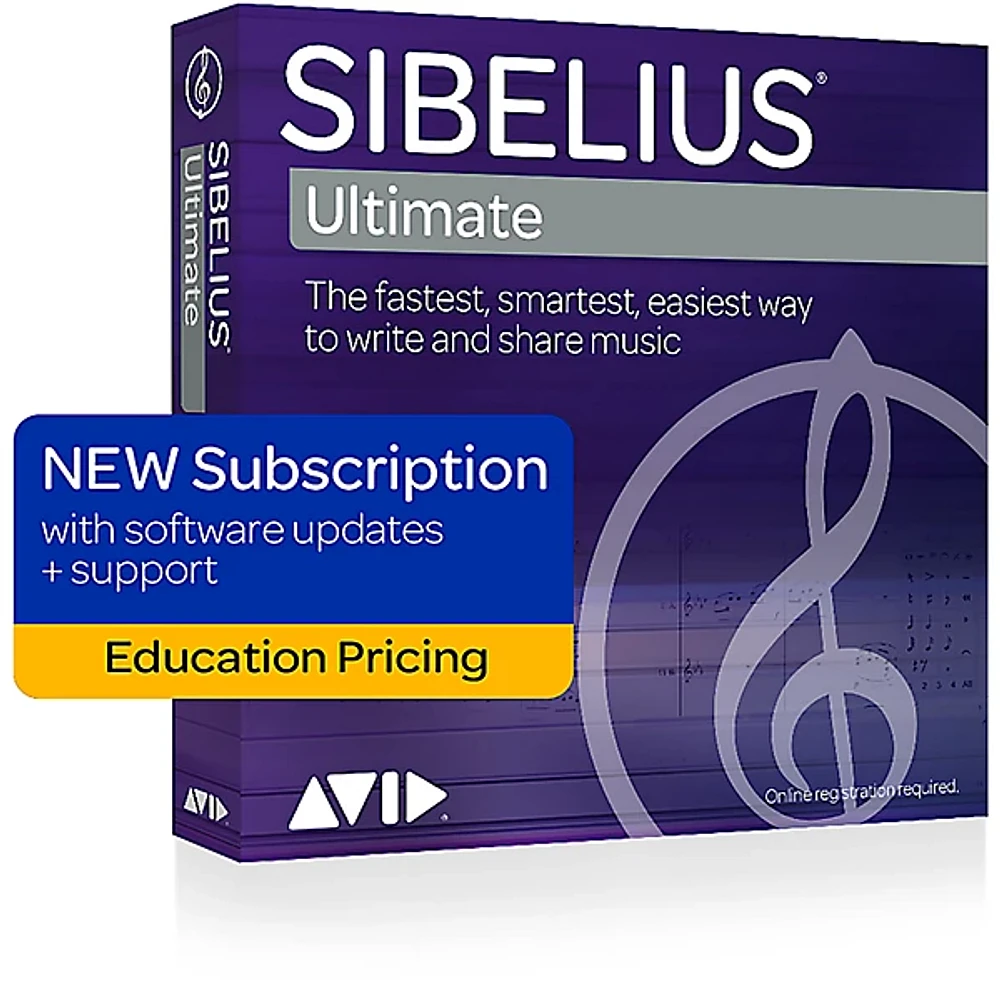 Avid Sibelius Ultimate NEW 1-Year Subscription with Updates + Support for Students/Teachers (Download)