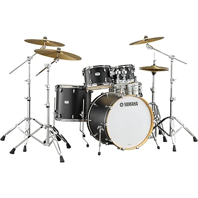 Yamaha Tour Custom Maple 4-Piece Shell Pack With 22" Bass Drum Licorice Satin