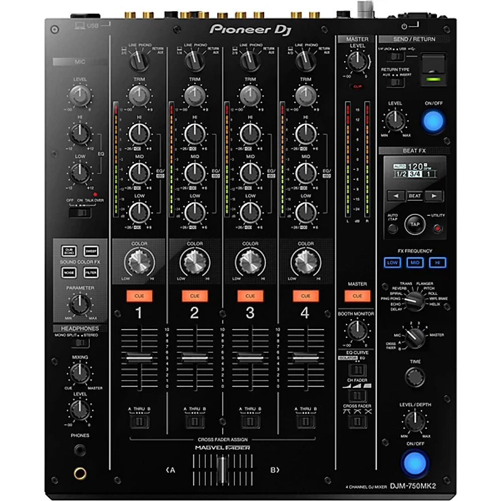 Pioneer DJ DJM-750MK2 4-Channel DJ Mixer With Effects and rekordbox