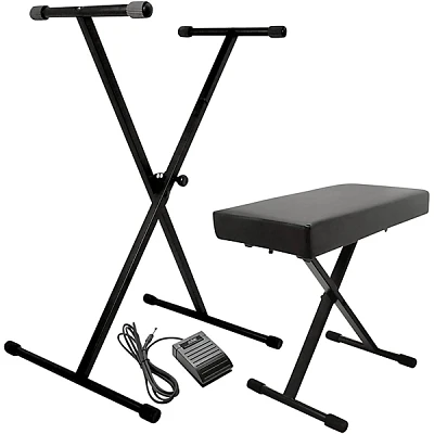 On-Stage KPK6520 Keyboard Stand/Bench Pack With Sustain Pedal