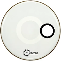 Aquarian Regulator Off-Set Hole Gloss White Bass Drum Head 20 in.