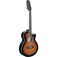 Stagg Mini-Jumbo Electro-Acoustic Cutaway 12-String Concert Guitar 3-Color Sunburst