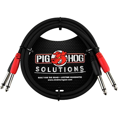 Pig Hog 1/4" - 1/4" Dual Cable 3 ft.
