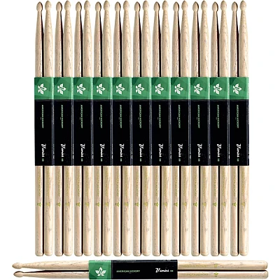 Stagg 12-Pair American Hickory Drum Sticks Wood Tip 5B