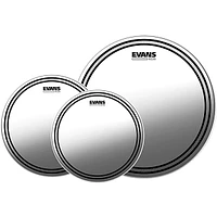 Evans EC2S Clear Tom Heads with Free 14 in. HD Dry Snare Head 10, 12, 16 in.