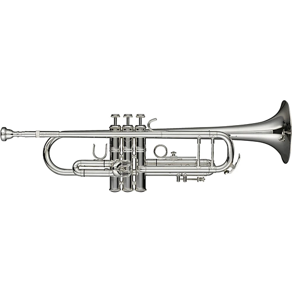 Levante LV-TR6301 Bb Professional Trumpet with Monel Valves - Silver Plated Silver plated Gold Brass Bell