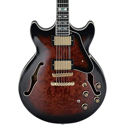 Ibanez AM153QA Artstar Series Electric Guitar Dark Brown Sunburst