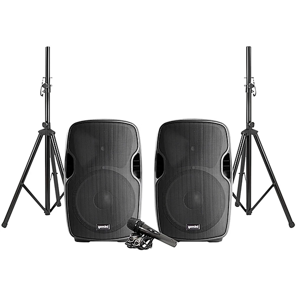 Gemini PA-SYS15 Complete Dual Speaker PA Package