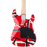 EVH Striped Series Left-Handed Electric Guitar Red, Black, and White Stripes