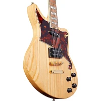 D'Angelico Deluxe Series Bedford Swamp Ash Electric Guitar with Seymour Duncan Pickups and Stopbar Tailpiece Natural Swamp Ash