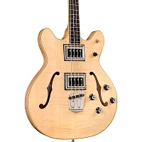 Guild Starfire Bass II Flamed Maple Short Scale Semi-Hollow Electric Bass Guitar Natural