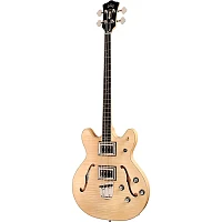 Guild Starfire Bass II Flamed Maple Short Scale Semi-Hollow Electric Bass Guitar Natural