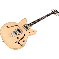 Guild Starfire Bass II Flamed Maple Short Scale Semi-Hollow Electric Bass Guitar Natural