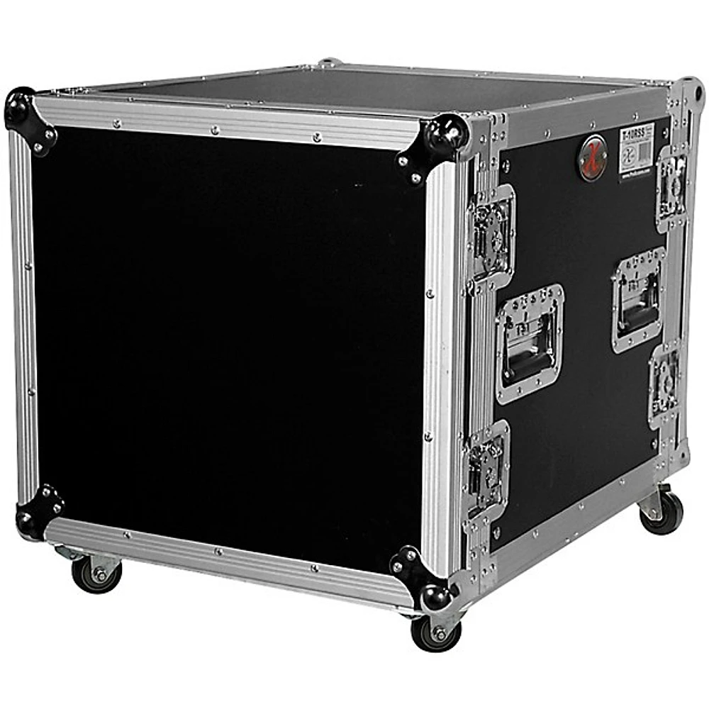 ProX T-10RSS 10U 10-Space Amp Rack Mount ATA Flight Case 19" Depth with Casters