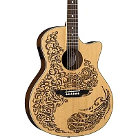 Luna Henna Paradise Select Spruce Acoustic-Electric Guitar Satin Natural