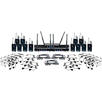 VocoPro DIGITAL-PLAY-12 12-Channel UHF Wireless Headset/Lapel Microphone System, 900-927.2mHz 902-928 MHz Black