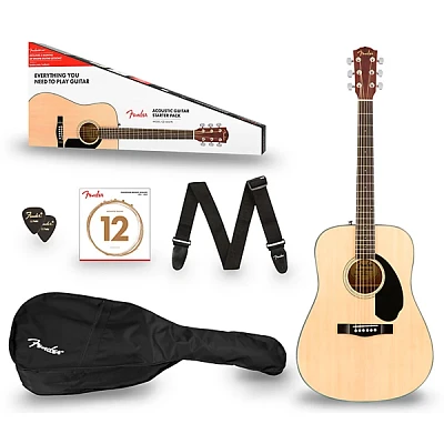 Fender CD-60S Dreadnought V2 Acoustic Guitar Pack Natural