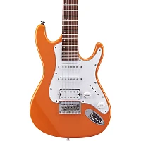 Mitchell TD100 Short-Scale Electric Guitar Orange 3-Ply White Pickguard