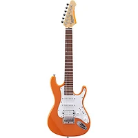 Mitchell TD100 Short-Scale Electric Guitar Orange 3-Ply White Pickguard