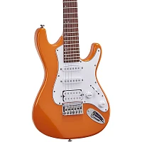 Mitchell TD100 Short-Scale Electric Guitar Orange 3-Ply White Pickguard