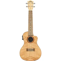 Lanikai FM-CEC Flame Maple Concert Acoustic-Electric Ukulele Satin Finish