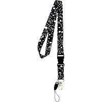 AIM Music Notes Lanyard - Black and White