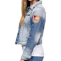 Dragonfly Clothing Pearl Jam - Tiki Torch - Womens Denim Jacket Medium