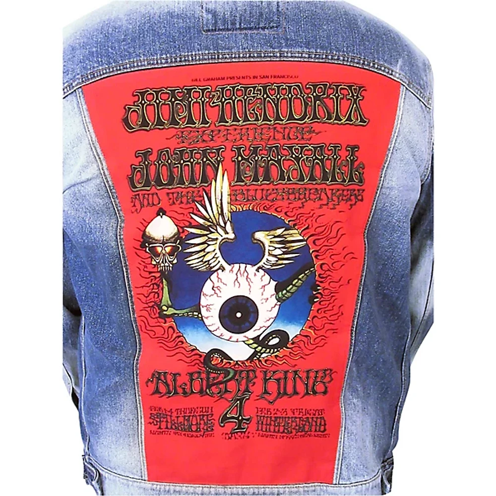 Dragonfly Clothing Jimi Hendrix - Mayall - King - Flying Eye Girls Denim Jacket X Large