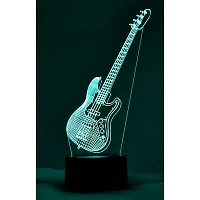 AIM Bass Guitar 3D LED Lamp Optical Illusion Light