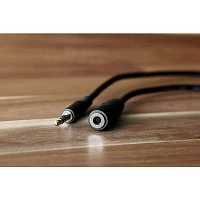 Livewire Essential 3.5mm TRS Male to 3.5mm TRS Female Headphone Extension Cable 10 ft. Black