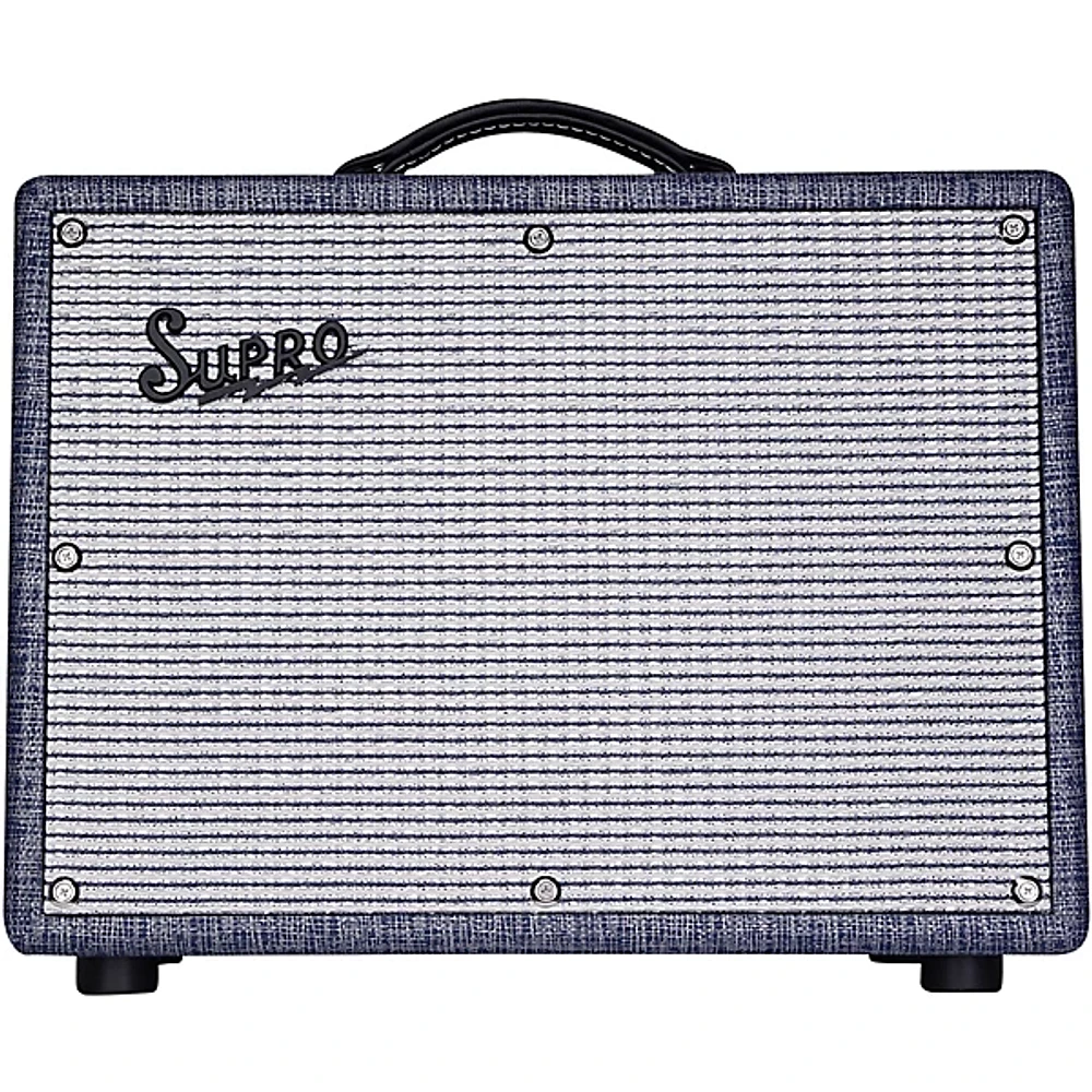 Supro 1970RK Keeley Custom 25W Tube Guitar Combo Amplifier Blue