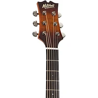 Mitchell MX430 Spalted Maple Acoustic-Electric Guitar Whiskey Burst