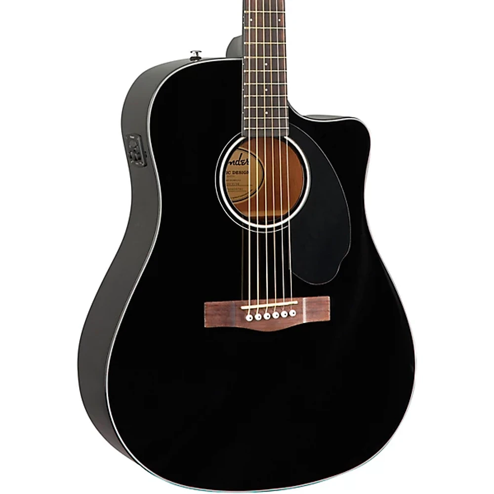 Fender CD-60SCE Dreadnought Acoustic-Electric Guitar Black