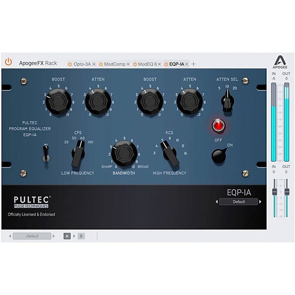 Apogee FX Rack Pultec EQP-1A Program Equalizer