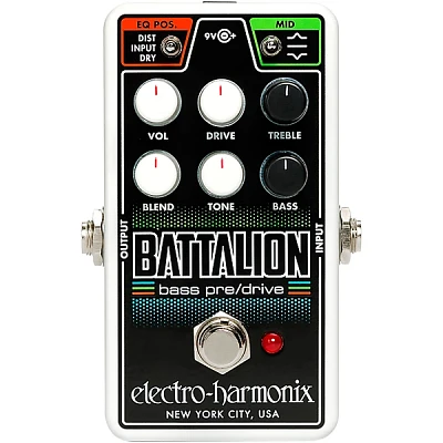 Electro-Harmonix Nano Battalion Bass Preamp & Overdrive Effects Pedal