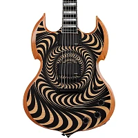 Wylde Audio Barbarian Rawtop Psychic Bullseye Electric Guitar Natural