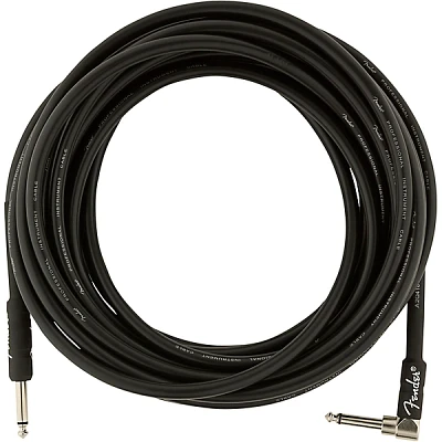 Fender Professional Series Straight to Angle Instrument Cable 25 ft. Black