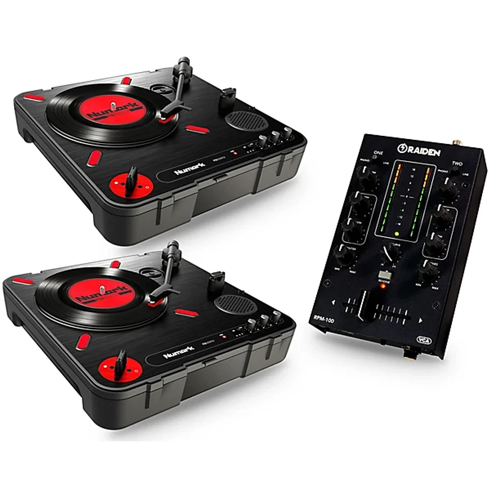 Numark Portablism Battle Bundle With PT-01 Scratch Turntables and RPM-100 Portable DJ Mixer