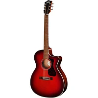 Open Box Guild OM-240CE Orchestra Acoustic-Electric Guitar Level 2 Oxblood Burst 197881092689