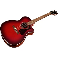 Open Box Guild OM-240CE Orchestra Acoustic-Electric Guitar Level 2 Oxblood Burst 197881092689