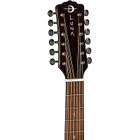 Luna Art Vintage Dreadnought Cutaway Acoustic-Electric 12-String Guitar Brown Burst